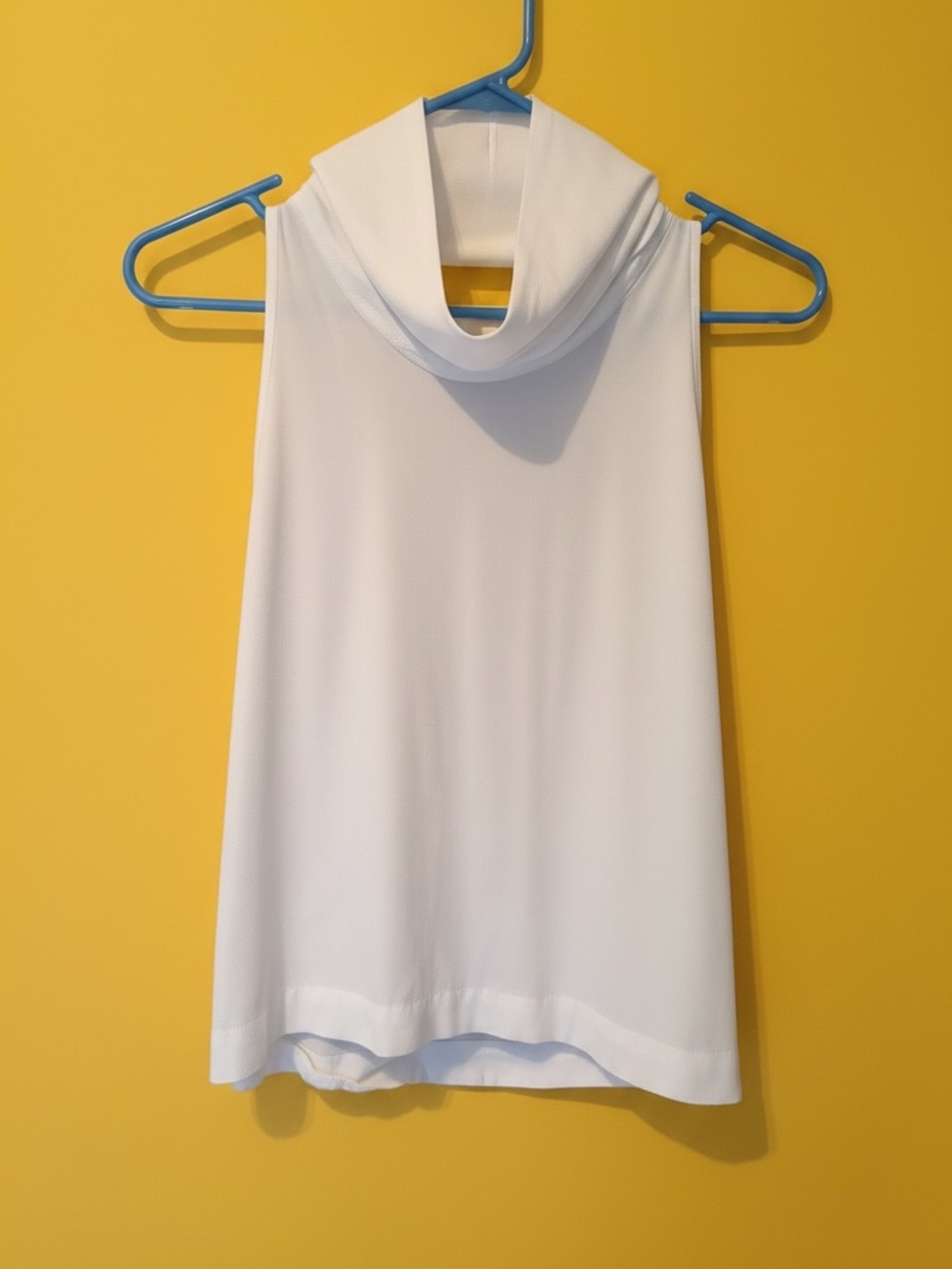 Free People White Sleeveless Cowl Neck Camisole